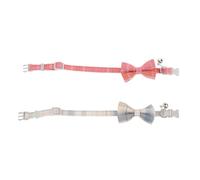 SUPVOX 2pcs Bowknot Design Cat Collar Decorative Pet Collar for Festive Events Cute Cat Neckbands Bell for Newborn Kittens and