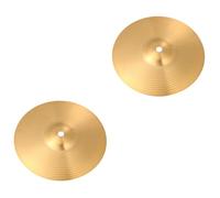 SUPVOX 2pcs Brass Hi Hat Cymbal Traditional Finish Durable Percussion Instrument for Beginners Students and Professional Drum Players