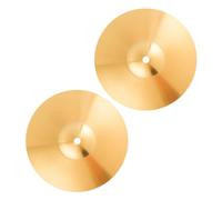 SUPVOX 2Pcs Brass Jazz Drum Cymbals Professional Drum Replacement Cymbals with Fadeless Sound Durable Alloy Percussion Accessories for Kits and Beginners