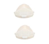SUPVOX 2pcs Bunny Pet Litter Box Toilet Corner Pee Pan for Small Animals Easy to Clean Space-saving Design for Guinea Pig Chinchilla and Hamster Use