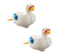 SUPVOX 2PCS Cartoon Bath Wind Up White Goose for Bathing and Water Play Safe Material Rounded Design for Hand Grasping Suitable for Bathtub and Pool Fun