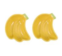 SUPVOX 2pcs Cartoon Hamster Feeding Bowl Cute Ceramic Pet Dish for Small Animals Easy to Clean for Hamsters Mice and Other Rodents Material Compact