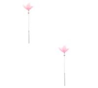 SUPVOX 2pcs Cat Teaser Interactive Toy with Jingle Bell Teasing Stick for Indoor Play Engaging Pet Supplies Fun Exercise for Kittens and Cats