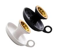 SUPVOX 2pcs Ceramic Handheld Arabic Incense Burner Set - Black White Ceramic Incense Cone Holder for Home and Office Aromatherapy