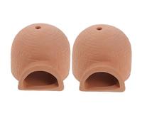 SUPVOX 2pcs Ceramic The Prawn Jar Aquarium Hideaway Decor Fish Tank Adornments Shrimp House Breeding Pot for Fish Hideout in Aquarium Landscape Decor