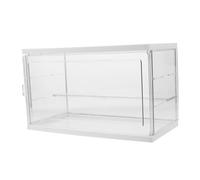 SUPVOX 2PCS Clear Acrylic Display Box for Mini Figures with Dustproof Storage Organizer Showcase for Collectibles Action Figures Easy Assembly Protective Case