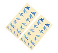 SUPVOX 2pcs Colorful Bird Guitar Fretboard Stickers Assorted Color Decals for Electric Guitar Easy to Apply Removable and Thin Design