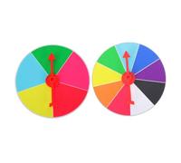SUPVOX 2Pcs Compact Lottery Prize Wheel PVC Rotating Plates DIY Spinning Game Props for Party Supplies and Teaching Activity Tool