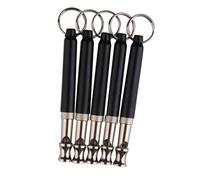 SUPVOX 2Pcs Copper Dog Whistles for Training Loud Clear Sound with Small Black Design Suitable for Teddy Chihuahua Husky German Shepherd and More Pets