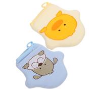 SUPVOX 2Pcs Cotton Baby Bathing Gloves with Cartoon Star Shape, Lightweight and Strong Water Absorption Bath Mitts for Gentle Body Cleaning at Home or Travel