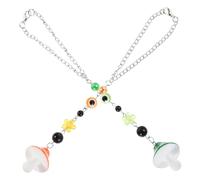 SUPVOX 2pcs Creative Mushroom Phone Charm Flower Chain Resin Zinc Accessory