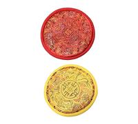 SUPVOX 2pcs Delicate Bowl Mats Round Bowl Holders Protective Cushions for Sound Pad Yoga Singing Practice
