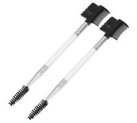 SUPVOX 2pcs Double-ended Dog Eye Comb Soft Bristle Brush for Gentle Grooming and Eye Cleaning for Dogs and Cats Essential Pet Grooming Accessory