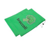 SUPVOX 2pcs Drawstring Produce Keeper Reusable Fresh-Keeping Bag | Polyester Aluminum Film, Easy One-hand Open and Close, Home Storage and Supermarket Shopping, Green