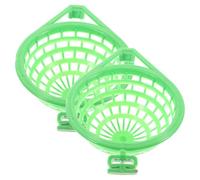 SUPVOX 2PCS Durable Bird Nest Basin for Pigeon and Parrot Breeding Sturdy Nesting Bowl Holder Green Easy to Install and Practical for Budgie Canary Nesting and Relaxing