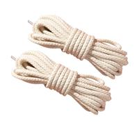 SUPVOX 2pcs Durable Polyester Woven Shoelaces Beige Thick Style for Sneakers Casual Shoes Outdoor Use High Strength Low Temperature Resistant