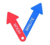 SUPVOX 2pcs Educational Plastic Clock Hands for Red Blue Hour Teaching Parts DIY Telling Learning Tool with Break Resistant Design
