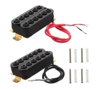 SUPVOX 2pcs Electric Guitar Pickups Double Coil Humbucker with High Output and Dual-coil Magnetic Design for Guitar Upgrades and Stage Performance, Black Metal and Plastic Construction