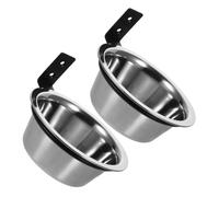 SUPVOX 2pcs Elevated Wall Mounted Dog Bowl Stand for Small Pets Raised Feeding Bowls with Adjustable Height Space Saving Design for Healthier Eating and Stable Support
