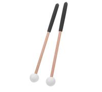 SUPVOX 2pcs Ethereal Drumsticks Rubber-headed Mallet Sticks for Xylophone Marimba and Bells Non-slip Wood Handle Mallets for Tongue Drum Chime Instruments