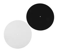 SUPVOX 2pcs Felt Mat for Record Player Vibration Turntable Mat Slipmat for Turntable Platter White Protective Vinyl Record Pad