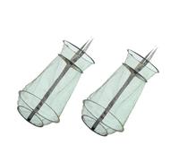 SUPVOX 2Pcs Fish Trap Cage with Lockable Opening Fishing Net Mesh for Reservoir Fishing Supplies Safe Keep Net for Small Fish Conservation