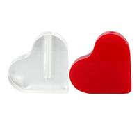 SUPVOX 2pcs Flower Stand Rose Stem Stand Heart Shape Acrylic Display Base Red Stable Support Beautiful Display Excellent Decoration for Artwork