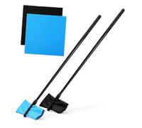 SUPVOX 2pcs Flute Cleaning Rods with 4pcs Polishing Cloths (2 Blue + 2 Black) Flute Cleaning Kit and Care