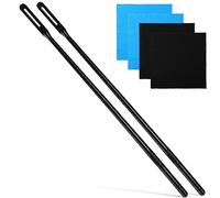 SUPVOX 2pcs Flute Cleaning Sticks Polishing Cloths Black Cleaning Tools for Flute Care Smooth Surface Design for Easy Maintenance for and Enthusiasts