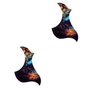 SUPVOX 2pcs Folk Acoustic Guitar Pickguard Self-adhesive Scratchplate Sticker Easy Install Guitar Accessories