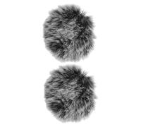 SUPVOX 2pcs Furry Microphone Wind Muffs Noise Reduction Windscreens for Lapel and Recording Microphones Wind Protection Covers for Live Broadcasts and Speeches