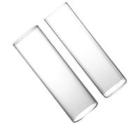 SUPVOX 2pcs Glass Cocktail Cups Set for Mojito and Iced Coffee, Straight Glass Drinkware with Square Round Shape, Multi-Function Juice and Beverage Glasses for Party and Home Use