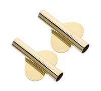 SUPVOX 2pcs Gold Metal Adhesive Wall Vase Heart-shaped Hanging Floral Tube Planter No-drill Sticky Mount for Kitchen Bathroom Office Space Saving Decor