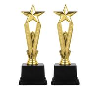 SUPVOX 2pcs Golden Star Trophy - Mini Celebration Award Trophy For Students Ballet Gymnastics Public Speaking And Sports Events - Inspirational Decor For Party