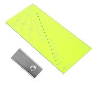 SUPVOX 2pcs Green Magnetic Seam Gauge Sewing Ruler Set for Quilting and Patchwork DIY Fabric Measuring Guide with Mg1 Magnetic Indicator, Sewing Tool for Accurate Seam and Stitch