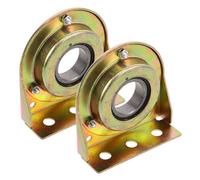 SUPVOX 2pcs Greenhouse Pulley Bearing Pulley Block Barn Ventilation Fan Bearing Housing Roller Fixing Supplies Hardware System Housing Iron Golden