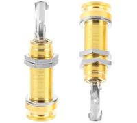 SUPVOX 2pcs Guitar Accessory Metal Endpin Jack Socket Flush Mount Barrel Cylinder Output Input Plug for Bass Electric Guitar Use