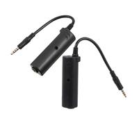 SUPVOX 2pcs Guitar Effector Guitar Converter Device Guitar Cable Guitar Effects Interface Guitar Adapter Guitar Audio Interface Guitar Accessories Electric Guitar Amplifier Black Rubber