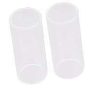 SUPVOX 2pcs Guitar Finger Cots Glass Bottleneck Slide Multifunctional Guitar Slide Picks for Gifts for Guitarists