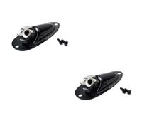 SUPVOX 2pcs Guitar Jack Plug Socket for Electric Guitar Input Output Jack Plate Screws Matte Black