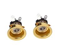 SUPVOX 2pcs Guitar Jack Socket Stereo Output Connector Guitar Endpin Jack Plate Chrome Nut Washer Easy Install
