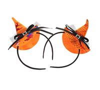 SUPVOX 2Pcs Halloween Witch Hat Headbands for Cosplay Parties Lightweight Hair Hoops for Festive Celebrations Comfortable Design for Sharing with Friends and Family