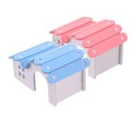 SUPVOX 2pcs Hamster House Hideout Hut for Small Animals, Colorful Cozy Sleeping Nest for Dwarf Hamsters and Mice, Pink and Blue Small Animal Shelter Set for Cage Habitat