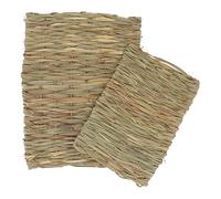 SUPVOX 2pcs Hamster Mats Woven Mats Rabbit Pads Nest for Hamster Sleeping Cushion Pads Back to Nature Animal Bedding
