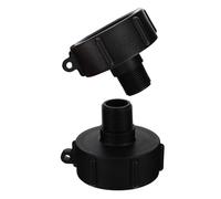 SUPVOX 2pcs IBC Tank Adapter Thread Connector Abs Valve Fitting for Garden Hose Compatible with Water Valves and Tote Tanks