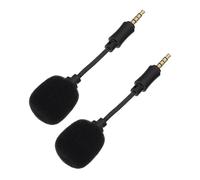SUPVOX 2pcs In-line Mini Microphone Professional Noise Reduction Mic for Live Singing Recording Trrs Directional Function