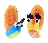 SUPVOX 2pcs Interactive Cat Toys Snail Shape Soft Tube Grinding Claw Toys for Kittens Indoor Play Random Color