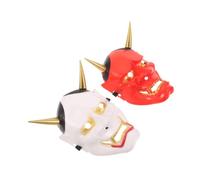 SUPVOX 2pcs Japanese Kabuki Demon Mask for Halloween Party Cosplay Adults