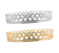 SUPVOX 2pcs King Crowns for Men Vintage European Royal Court Hair Accessories Elegant Prince Tiara for Birthday Prom Halloween Costume and Cosplay Decorative Wedding Crowns