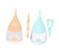 SUPVOX 2pcs Kitten Nursing Bottles with Soft Silicone Tips for Newborn Puppies and Cats Clear Pet Feeding Bottles for Precise Milk Flow and Comfortable Nursing
